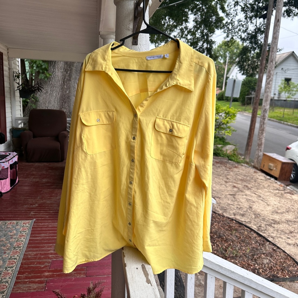 Yellow button up